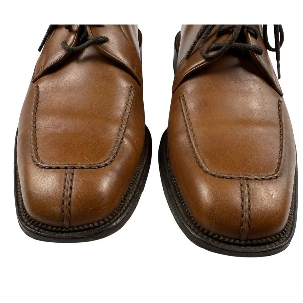 Magnanni Brown Leather Spilt Toe Derby Shoes Men's Size 10 D #8114 Made in Spain
